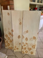 Triptych of Timber Decorator Panels for Indoor / Outdoor