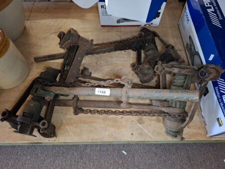 Collection of antique flooring installation tools