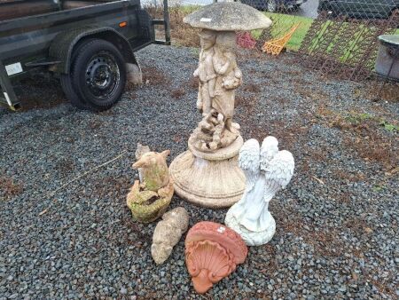 Lot of Stoneware/Terracotta Garden Ornaments