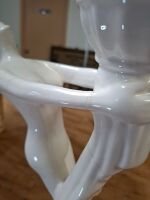 White porcelain lady lamp - repaired - 2