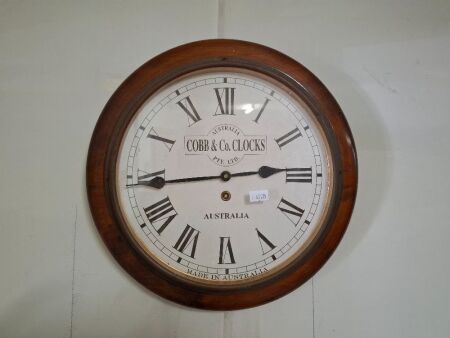 Cobb and Co wall hanging clock - battery powered