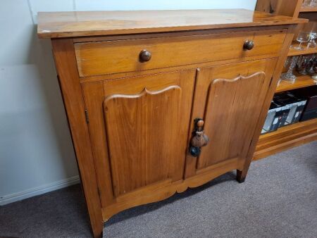 Vintage pine kitchen meat safe cabinet
