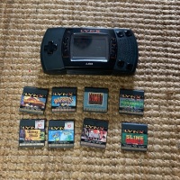 Atari Lynx Gaming Console + 8 Games