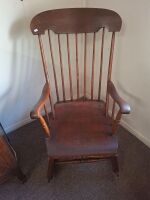 Antique wooden rocking chair