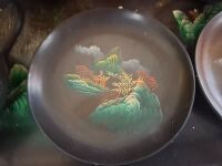 Black laquer Asian tea set - 3