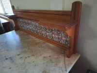 Vintage washstand with stone top and tiled splash - 4