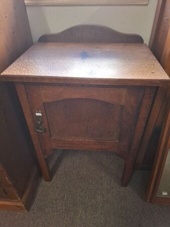 Vintage silky oak bedside cabinet