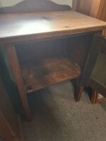 Vintage silky oak bedside cabinet - 2