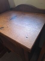 Vintage silky oak bedside cabinet - 3