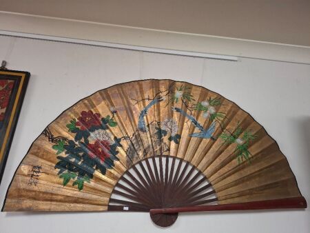 Large decorative Asian wall fan