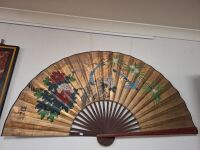 Large decorative Asian wall fan