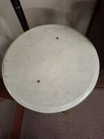 Wooden side table with stone top - 2