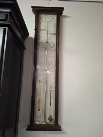 Vintage Admiral Fitzroy barometer - housed in timber with glass front
