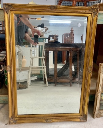 Large Gilt Framed Bevelled Mirror