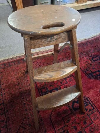 The Woodwrights wooden folding step stool