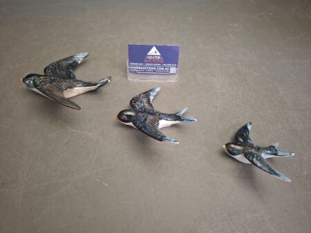 Vintage Set of Beswick Style Swallow Wall Plaques