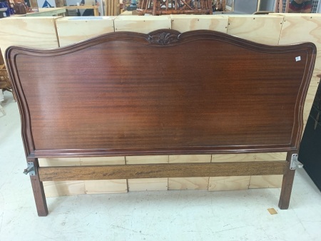 Vintage Red Cedar Queen Bed with Headboard, Footboard & Sprung Steel Frame