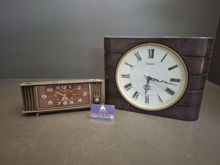 2 x Vintage Seiko Clocks made in Japan