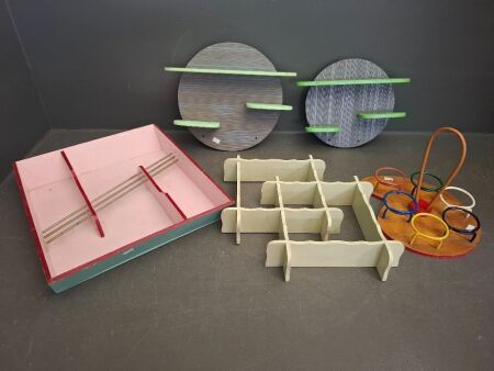 50's Retro Wall Shelves and Drink Carrier