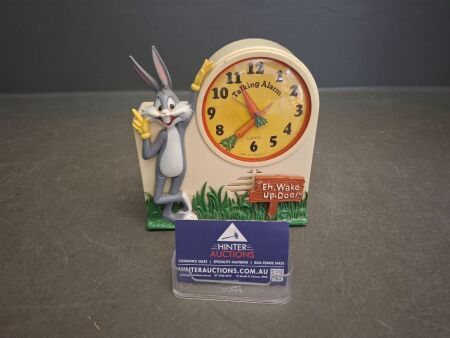 Vintage Retro Warner Brothers' Bugs Bunny Talking Alarm Clock