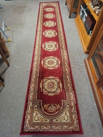 Red Hall Way Runner Rug