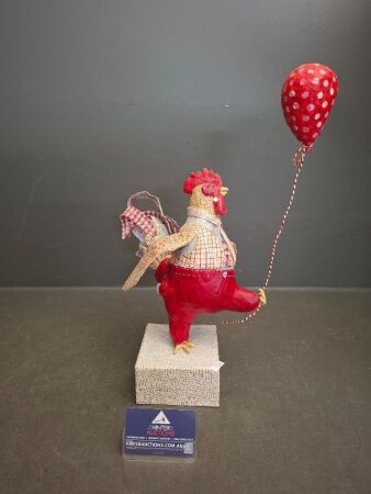 Vanessa Cabban 'Leoplds Best Day Ever' 2011 Paper Mache Sculpture of a Cockeral