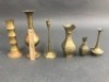 6 Small Oriental Brass Vases - 2