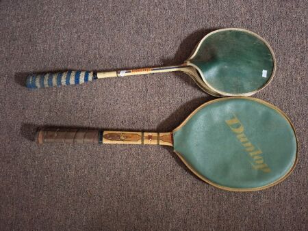 Vintage Slazenger and Dunlop Tennis Racquets