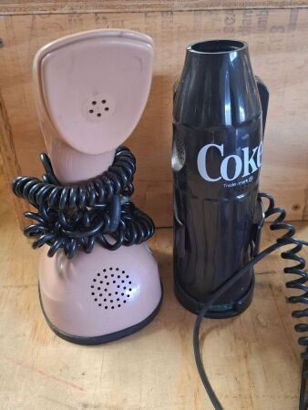 2 x Vintage Telephones - 1 x Coca-Cola - 1 x Ericsson made in Sweden
