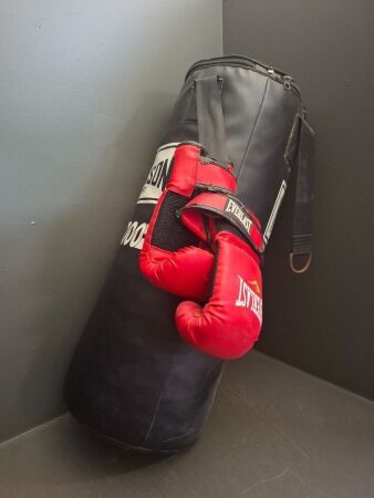 Madison boxing bag with Everlast gloves