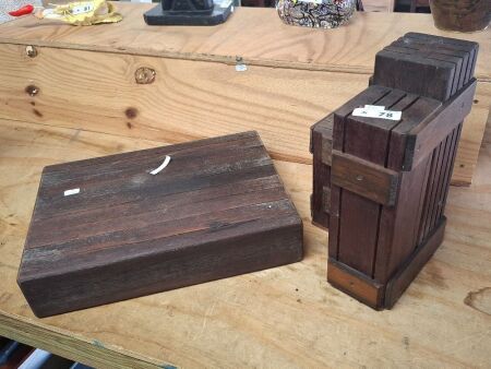 Laminated wooden chopping block and knife block