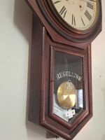 REGULATOR wall mount pendulum clock with key - 3