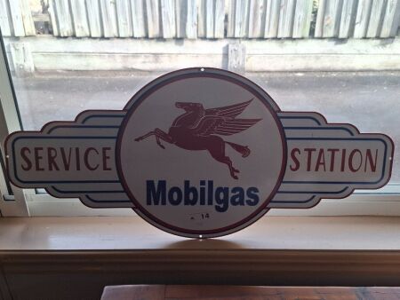 MOBILEGAS printed shaped tine adverting sign