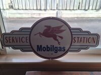 MOBILEGAS printed shaped tine adverting sign