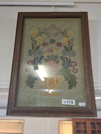 Framed/glazed tapestry art - M. Manners