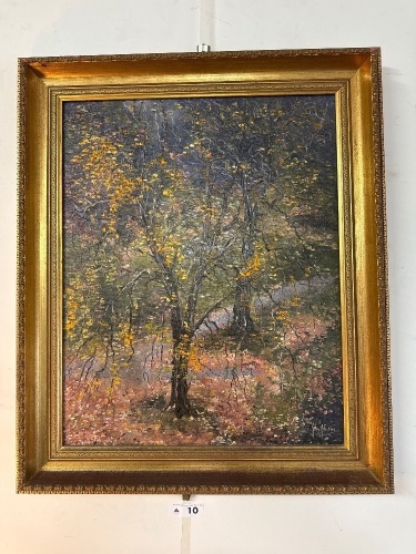 Oil painting by John Johnston in gilt frame