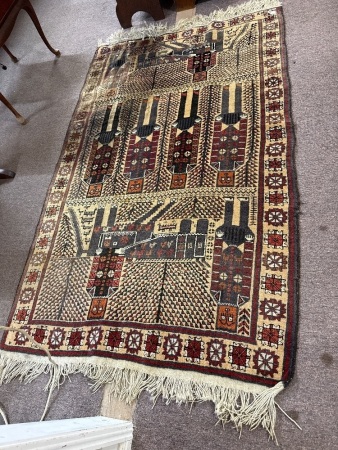 Hand-knotted Afghan rug - 190cm x 116cm