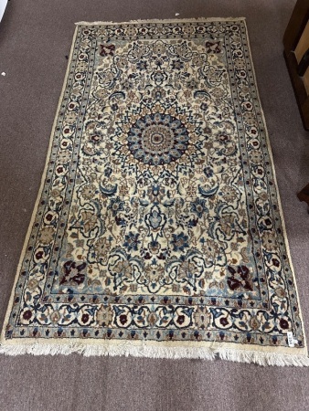 Hand-knotted Persian Nain rug - 202 x 115cm