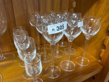 Assorted liquer glasses