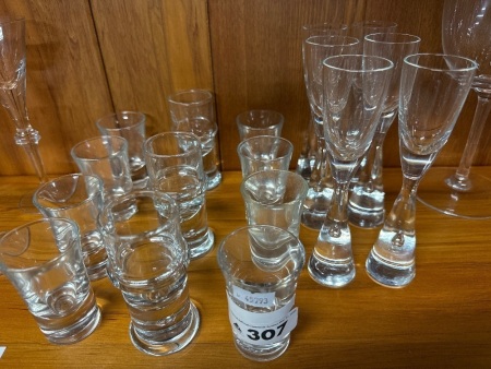 Assorted port glasses