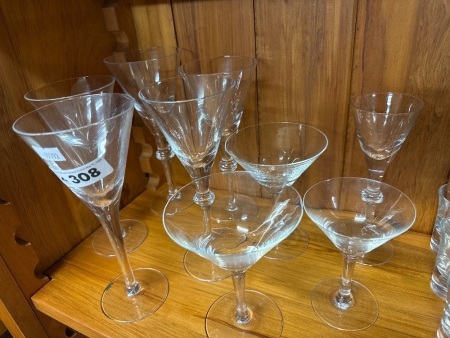 Assorted cocktail glasses