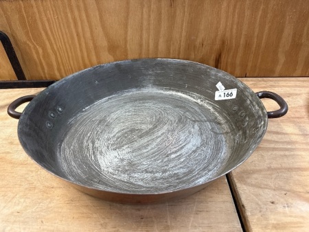 Large St Claire copper frypan - 37cm dia