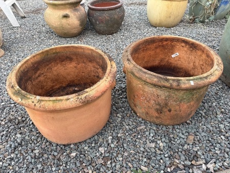 Pair of terracotta pots
