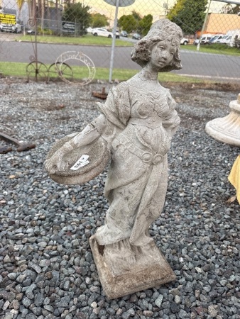 Concrete statue - Woman with basket