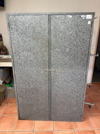 Galvanised tin garage storage unit