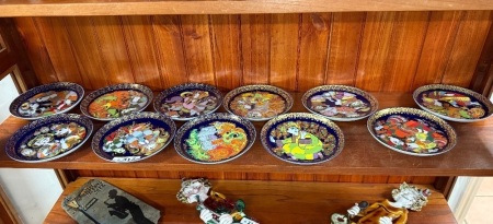 Set of 11 Rosenthai Linie wall plates - designed by Bj&oslash;rn Wiinblad