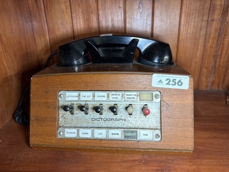 Vintage dictograph telephone intercom system