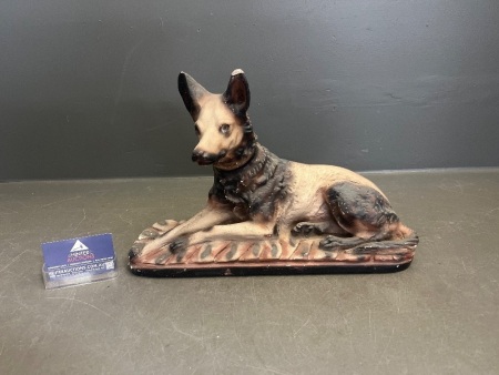 Vintage Plaster German Shepherd