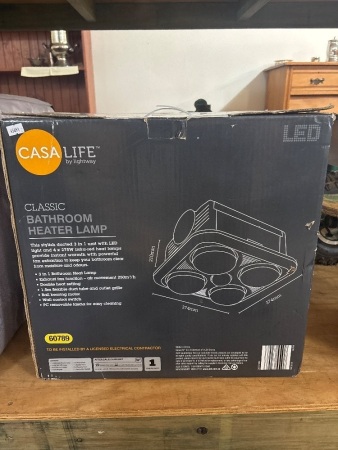 CASALIFE Bathroom heater lamp (as new in box)