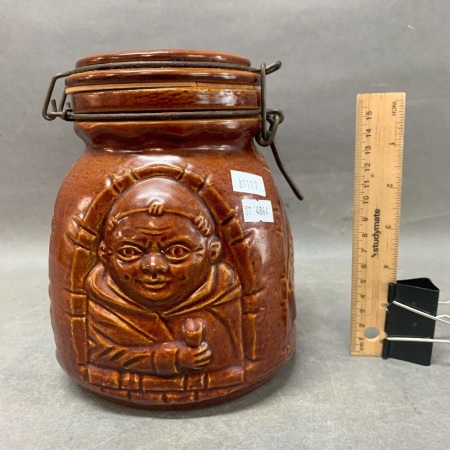 Vintage W.German Pottery Monk Cookie Jar